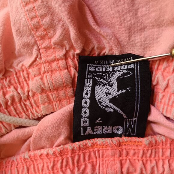 Boys 7 Shorts Vintage Morey Boogie Board Swim Pink Side Logo 1980's Surfer USA - Picture 4 of 7